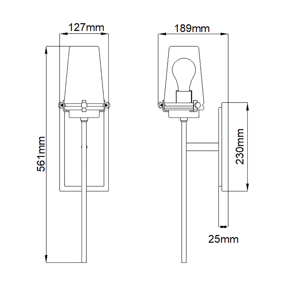 Бра с прозрачным стеклянным плафоном Kichler в Екатеринбурге