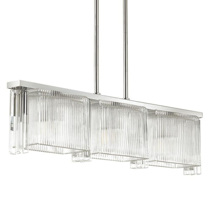 Люстра Madelen Chrome Linear Chandelier Хром Прозрачный (Transparent) в Екатеринбурге | Loft Concept 