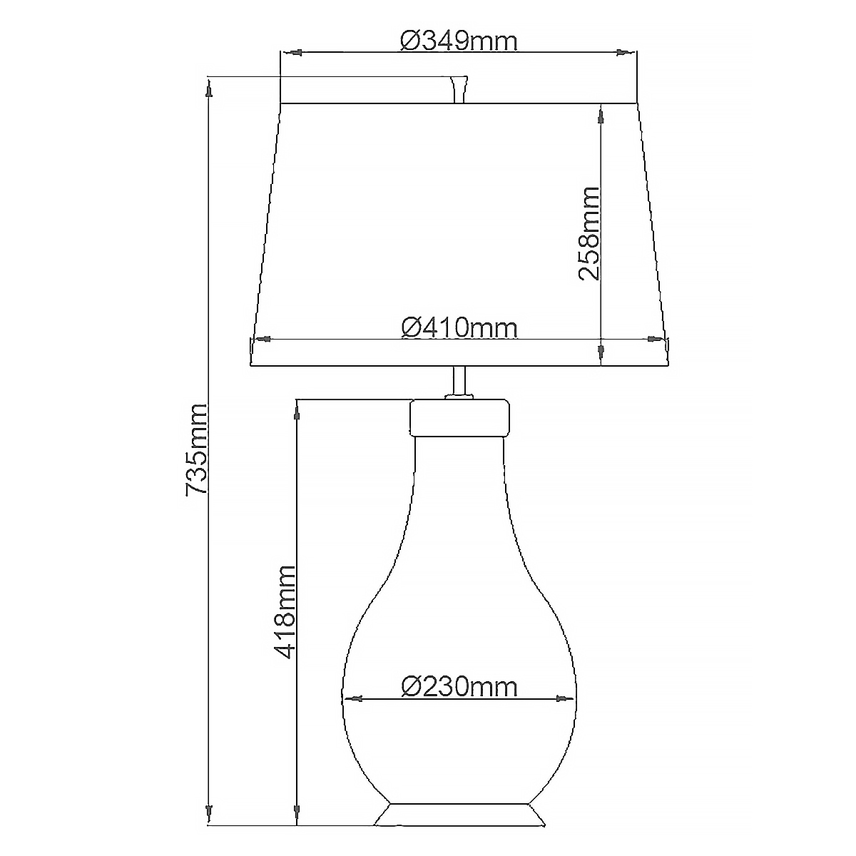 Настольная лампа с коническим дымчато-зелёным абажуром из искусственного шёлка Quintiesse в Екатеринбурге