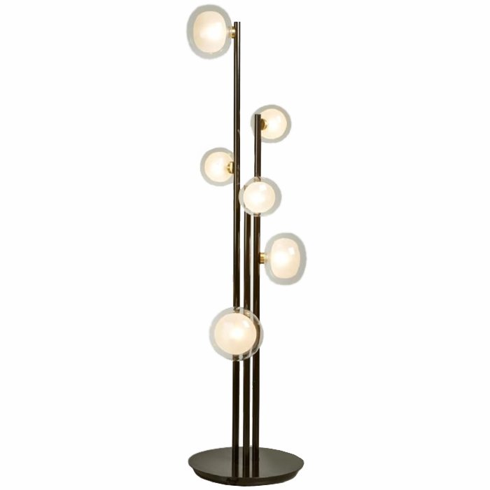 Торшер NABILA Floor Lamp Черный Глянцевое золото в Екатеринбурге | Loft Concept 