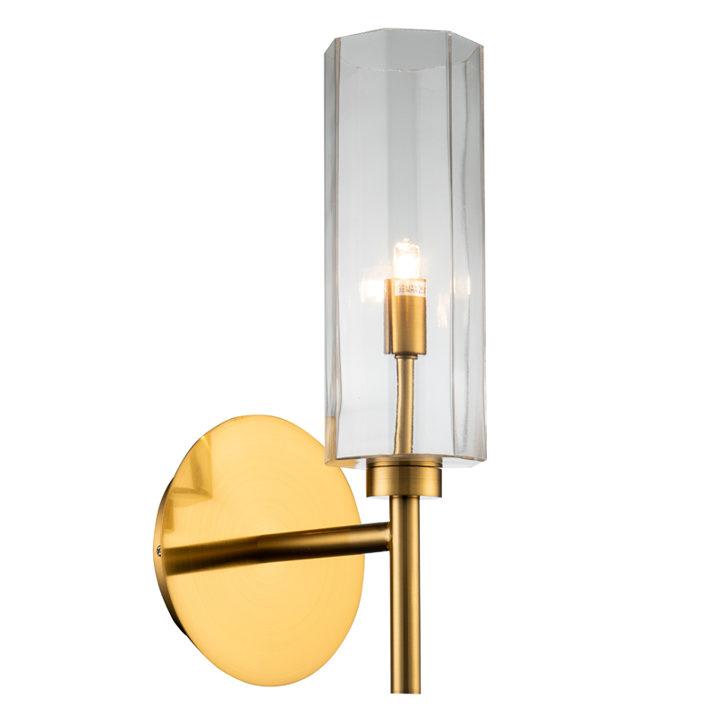 Бра Claudine Sconce Латунь Прозрачный в Екатеринбурге | Loft Concept 