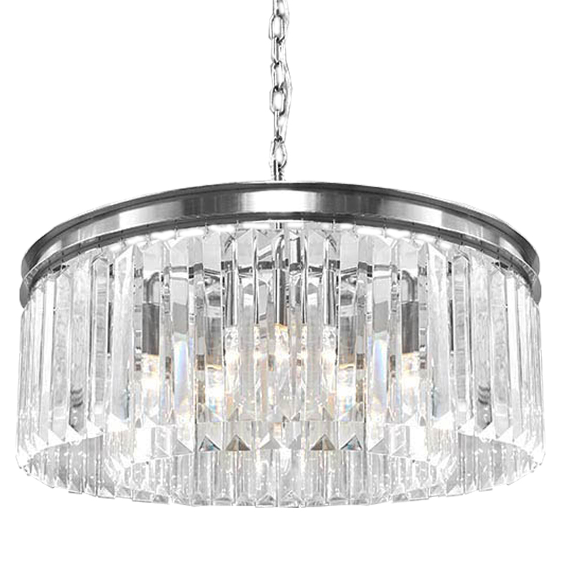 Люстра RH Odeon Chandelier Silver 65 Прозрачное Стекло Серебряный в Екатеринбурге | Loft Concept 