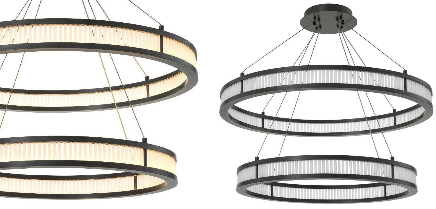 Люстра Eichholtz Chandelier Damien Double Bronze - фото