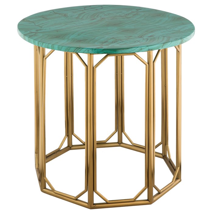 Malachite Modern Side Tables  Малахит (зеленый) Золотой в Екатеринбурге | Loft Concept 