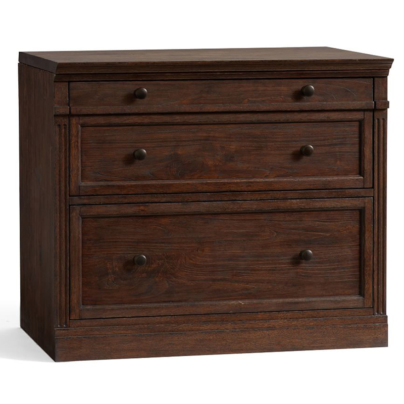 Комод с двумя ящиками Benjamin Chest of 2 Drawers Бежево-серый Белый Коричневый Черный в Екатеринбурге | Loft Concept 