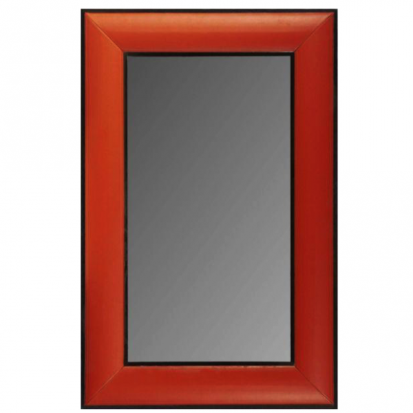 Зеркало настенное Leather Lux Mirror Square Red Красный в Екатеринбурге | Loft Concept 