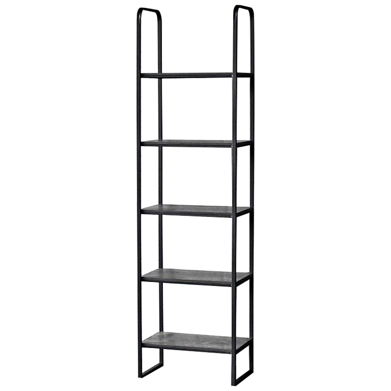 Стеллаж Ayman Graphite Industrial Metal Rust Rack Черный Дерево Серый в Екатеринбурге | Loft Concept 