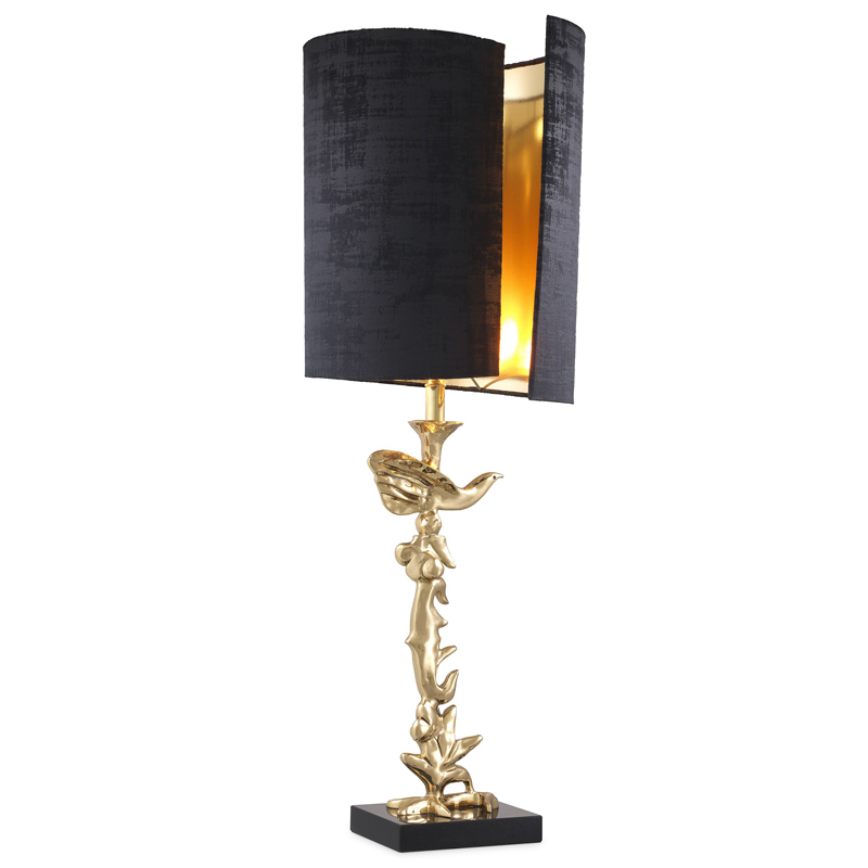 Настольная лампа Eichholtz Table Lamp Aras Латунь Черный в Екатеринбурге | Loft Concept 