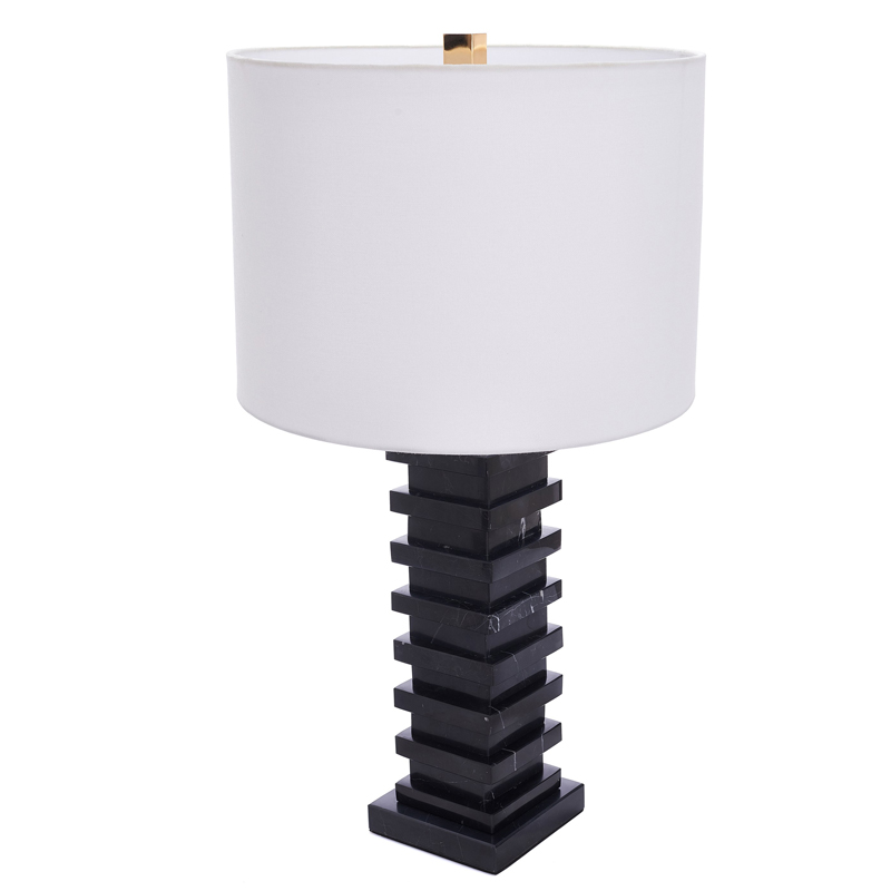 Настольная лампа Iobhar Marble Table lamp Черный Белый в Екатеринбурге | Loft Concept 