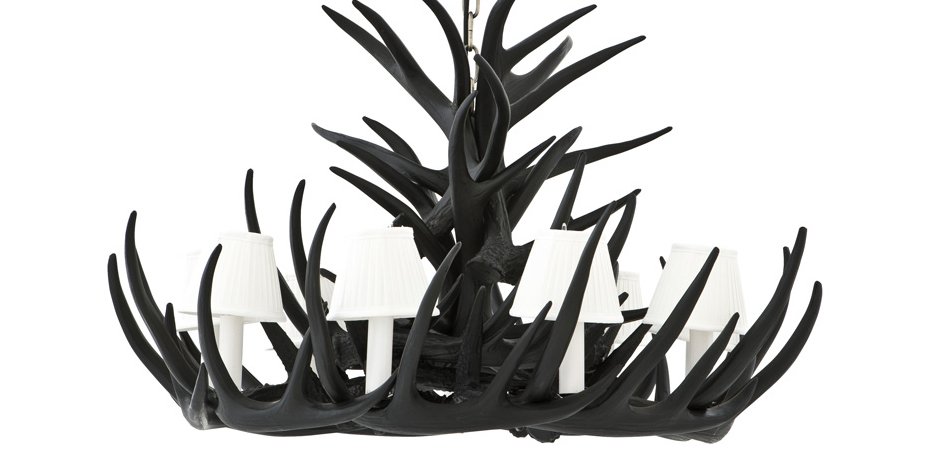 Люстра Eichholtz Chandelier Horn Highlands Black - Loft-Concept в Екатеринбурге