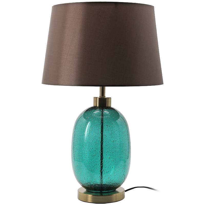 Настольная лампа HEATHFIELD & CO AMELIA LARGE ZOFFANY TABLE LAMP Латунь Бирюзовый Коричневый в Екатеринбурге | Loft Concept 