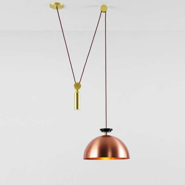 Подвесной светильник Shape up Pendant Hemisphere Copper Латунь Медь в Екатеринбурге | Loft Concept 