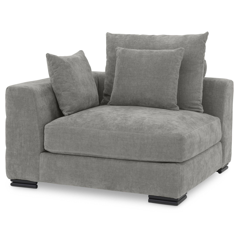 Диван Eichholtz Sofa Clifford Corner grey Серый Черный в Екатеринбурге | Loft Concept 