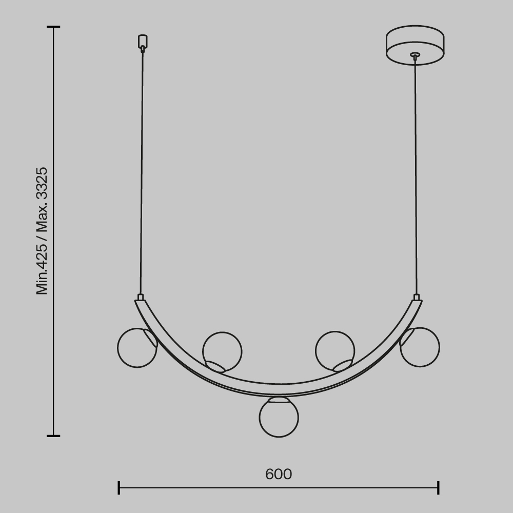 Люстра подвесная Ambre 3000К 12Вт в Екатеринбурге