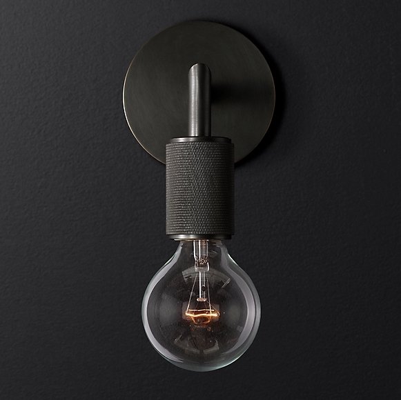 Бра RH Utilitaire Single Sconce Black Темная бронза в Екатеринбурге | Loft Concept 