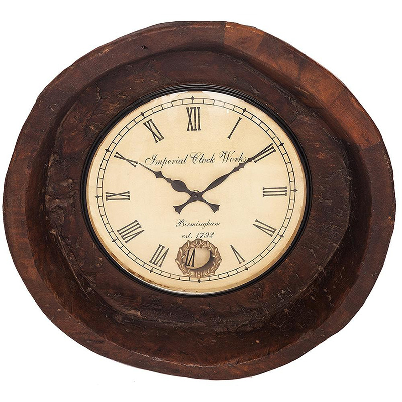 Часы Antique Indian Mango Tree Clock Коричневый в Екатеринбурге | Loft Concept 