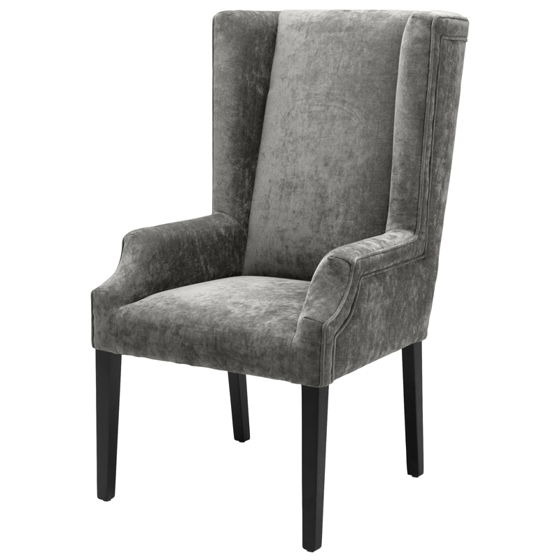 Стул Eichholtz Dining Chair Tempio grey Серый Черный в Екатеринбурге | Loft Concept 