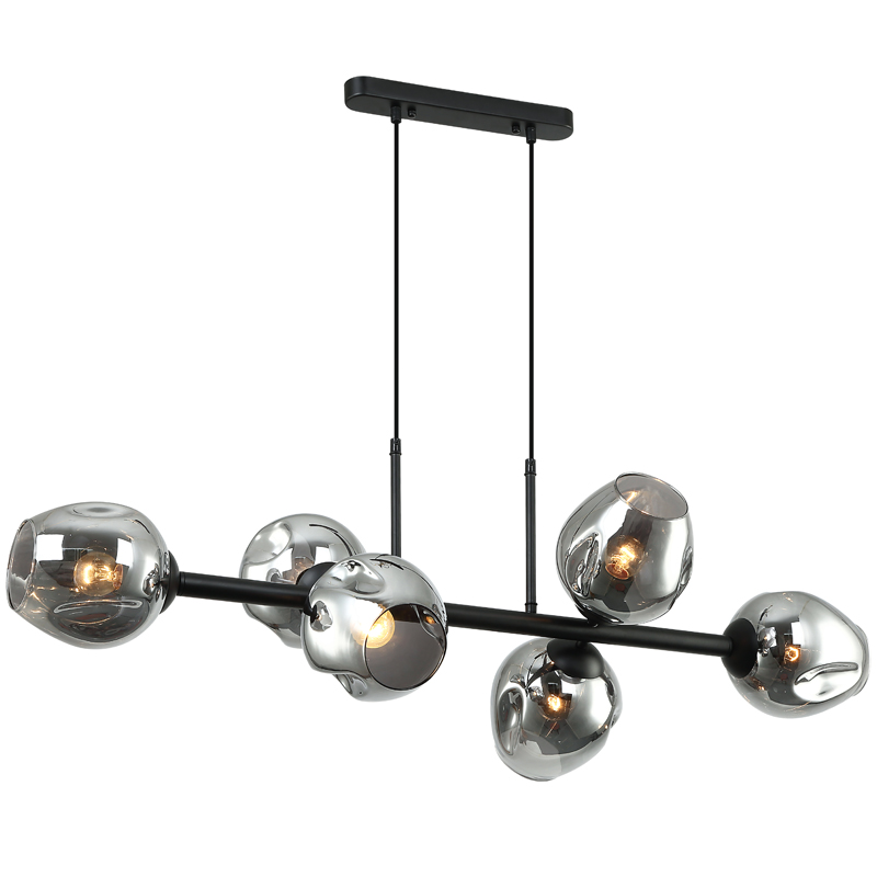 Люстра Branching Bubble Chandelier Line Gray Черный Серый (Gray) в Екатеринбурге | Loft Concept 