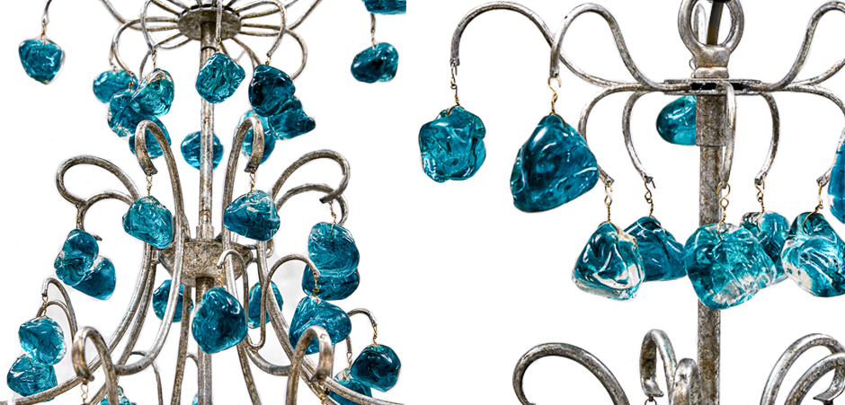 Люстра Crystal Blue Cupertino Chandelier Люстра Crystal Blue Cupertino Chandelier - Loft-Concept в Екатеринбурге