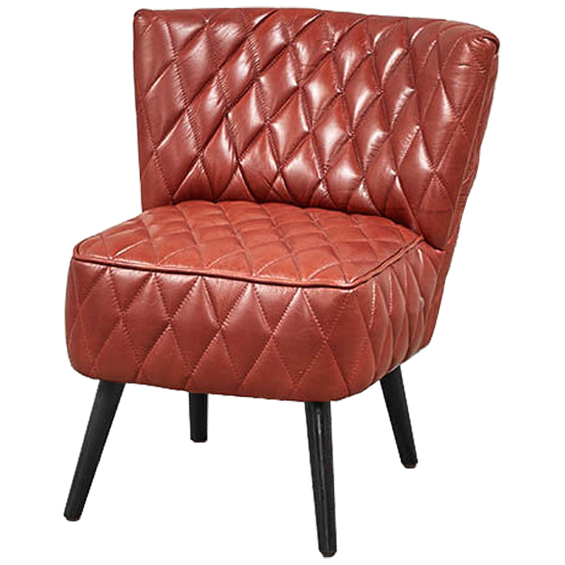 Кресло Rhombuses Upholstery Chair Малиновый (Crimson) Черный в Екатеринбурге | Loft Concept 