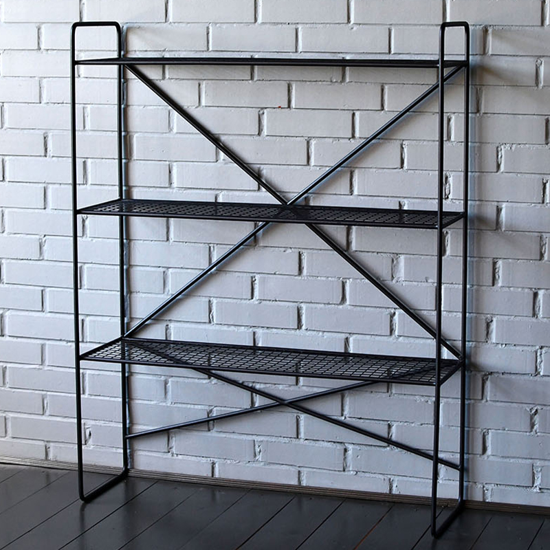 Стеллаж Ridley Black Industrial Metal Rust Rack Черный в Екатеринбурге | Loft Concept 