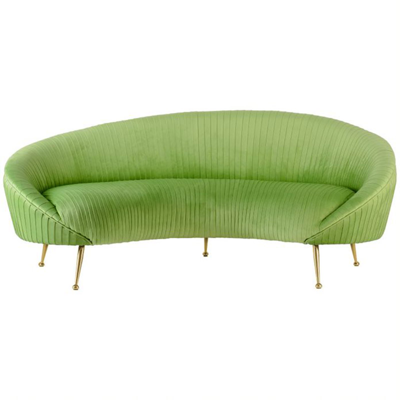 Диван Pebernat Lounge Sofa green Золотой Зеленый смок Прозрачный зеленый в Екатеринбурге | Loft Concept 