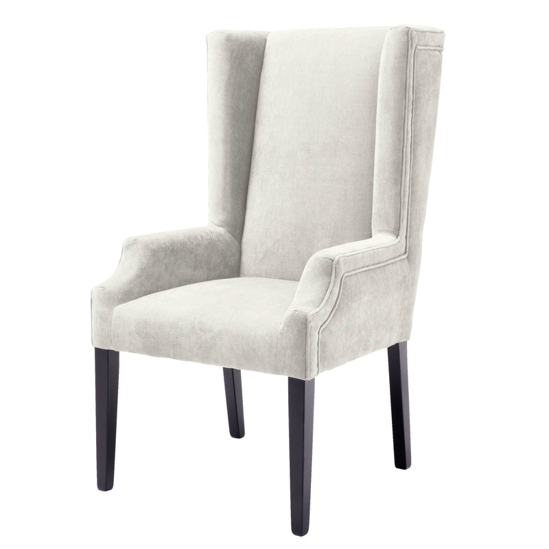 Стул Eichholtz Dining Chair Tempio sand Молочный Черный в Екатеринбурге | Loft Concept 