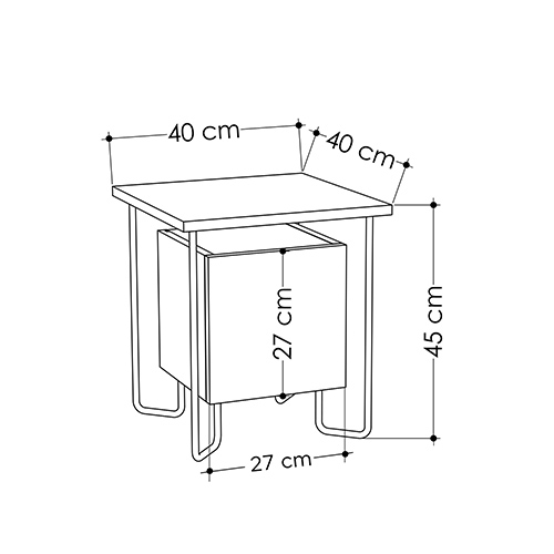 Прикроватная тумба белого цвета с дверцей ACRES NIGHTSTAND WHITE в Екатеринбурге