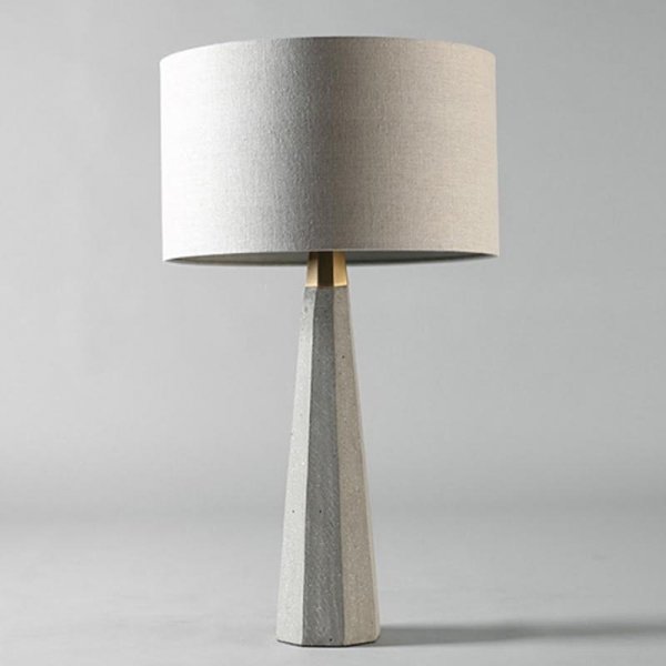 Настольная лампа Concrete Stone Table Lamp Tube Серый в Екатеринбурге | Loft Concept 