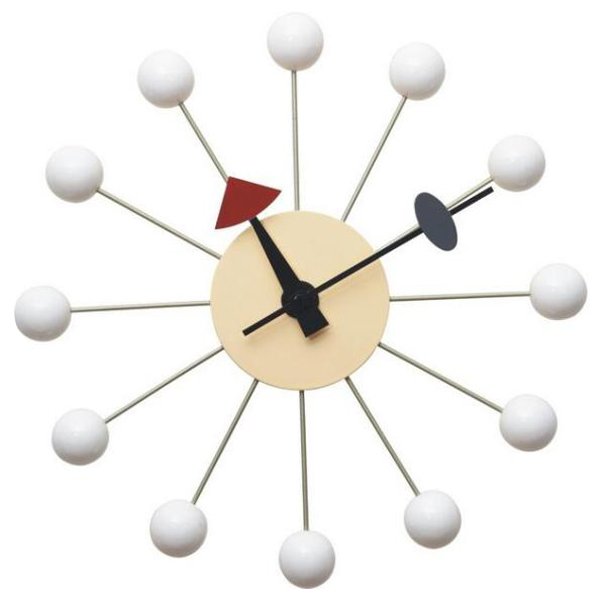 Часы George Nelson Ball Clock White Белый в Екатеринбурге | Loft Concept 