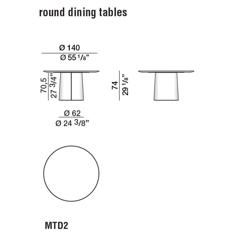 Дизайнерский круглый обеденный стол MATEO Dining Table в Екатеринбурге