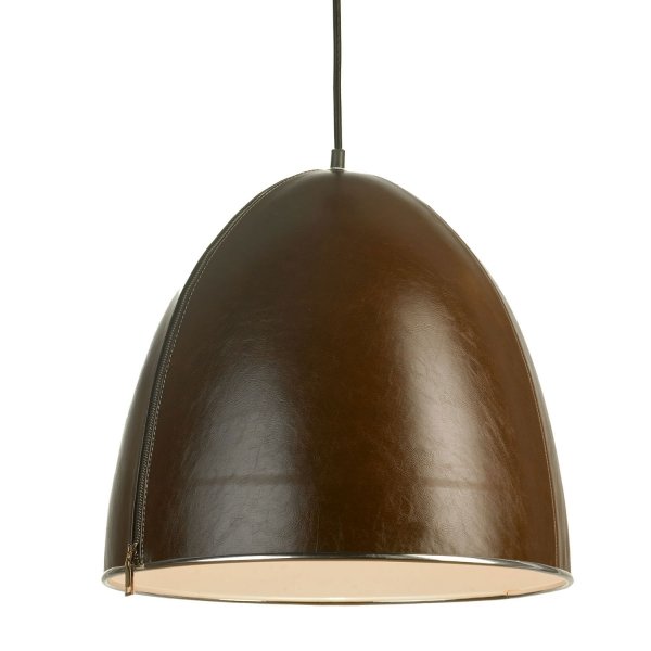 Подвесной светильник Leather Cone Brown Pendant  в Екатеринбурге | Loft Concept 