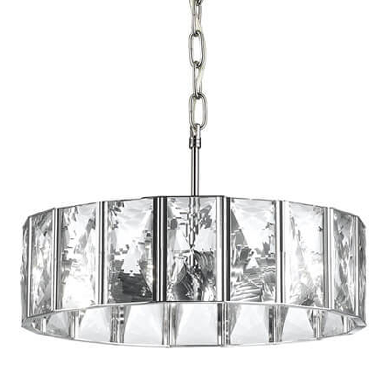 Люстра Tiers Crystal Light Chandelier Round Хром Прозрачный (Transparent) в Екатеринбурге | Loft Concept 