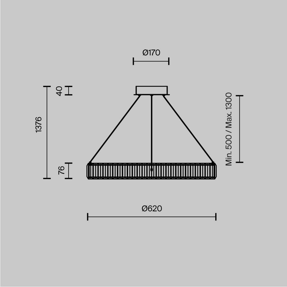 Люстра подвесная Krone 3000К 90Вт в Екатеринбурге