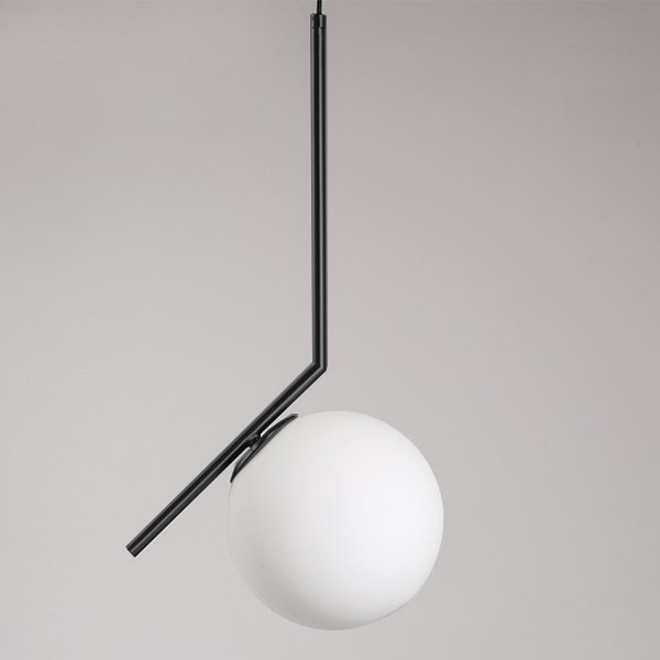 Светильник Flos IC Lighting Black Pendant Lamp Черный Белый в Екатеринбурге | Loft Concept 