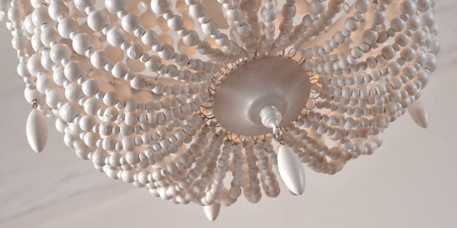 Люстра RH Anselme White Wood Large Chandelier - фото №1