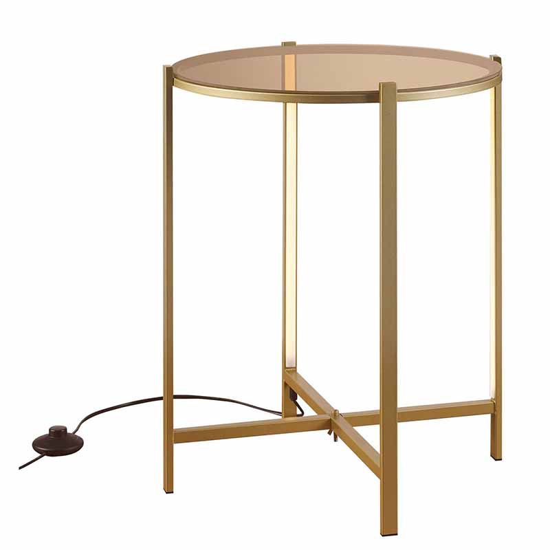 Приставной стол Galia Side Table Bronze LED Бронза в Екатеринбурге | Loft Concept 