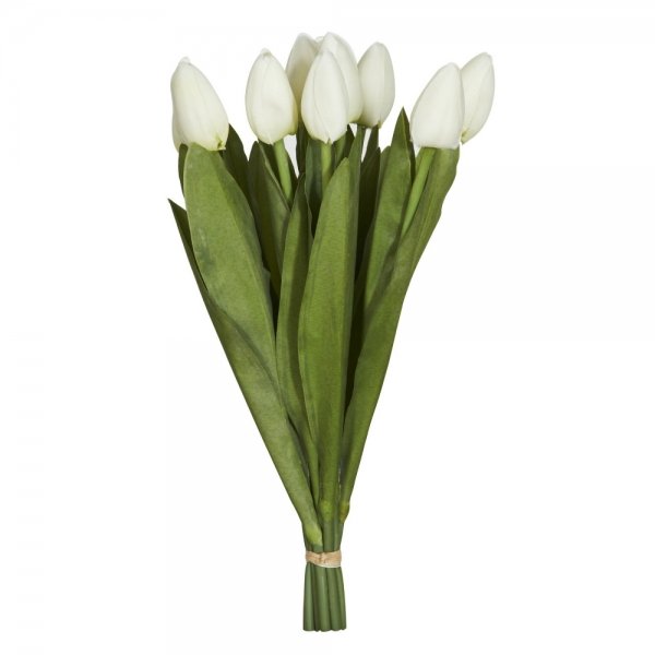 Декоративный искусственный цветок Bouquet Of White Tulips Белый Зеленый в Екатеринбурге | Loft Concept 