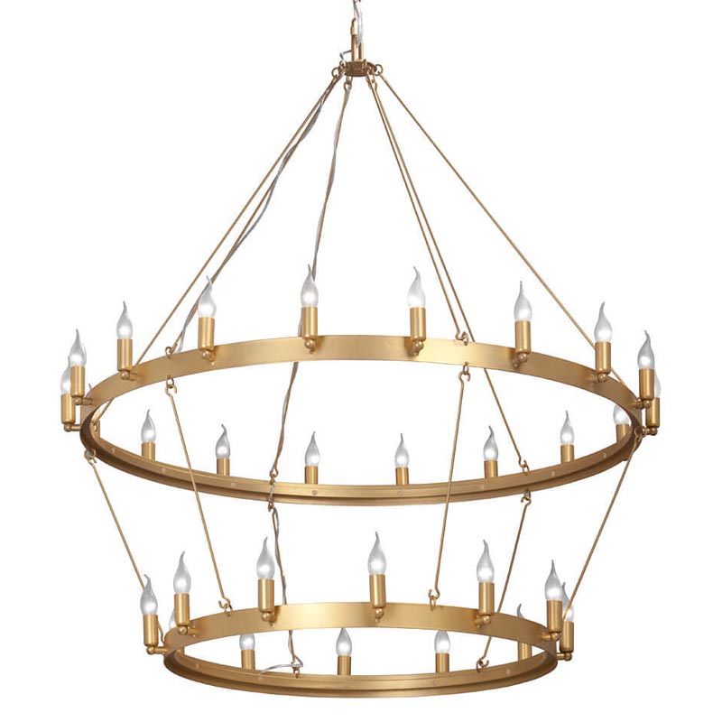 Люстра Camino Round Chandelier two tiers gold Золотой в Екатеринбурге | Loft Concept 