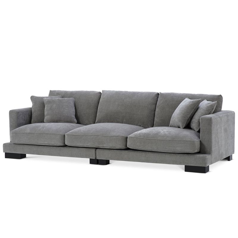 Диван Eichholtz Sofa Tuscany grey Серый Черный в Екатеринбурге | Loft Concept 