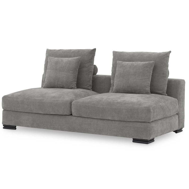 Диван Eichholtz Sofa Clifford 2-Seater grey Серый Черный в Екатеринбурге | Loft Concept 