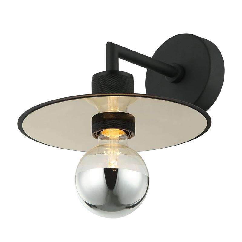 Бра Bruno Hat Black Wall Lamp Черный Золотой в Екатеринбурге | Loft Concept 