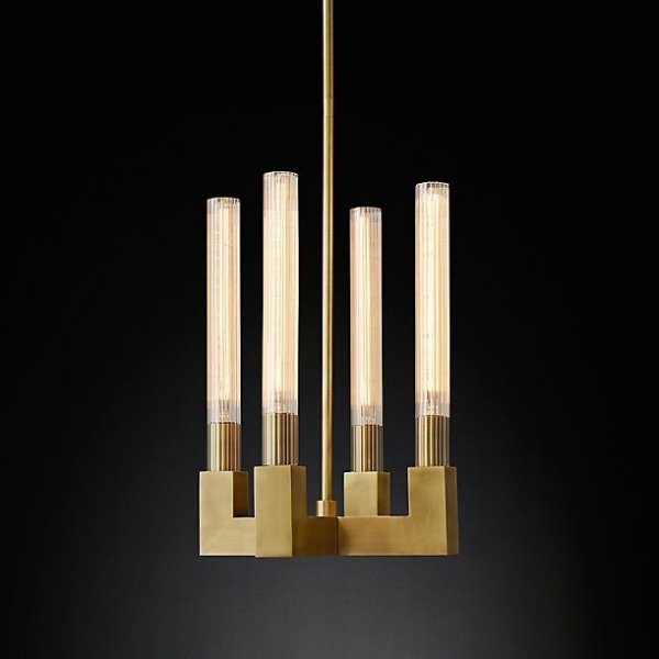 Люстра RH CANELLE Pendant lamp 4 Modern Brass Латунь в Екатеринбурге | Loft Concept 