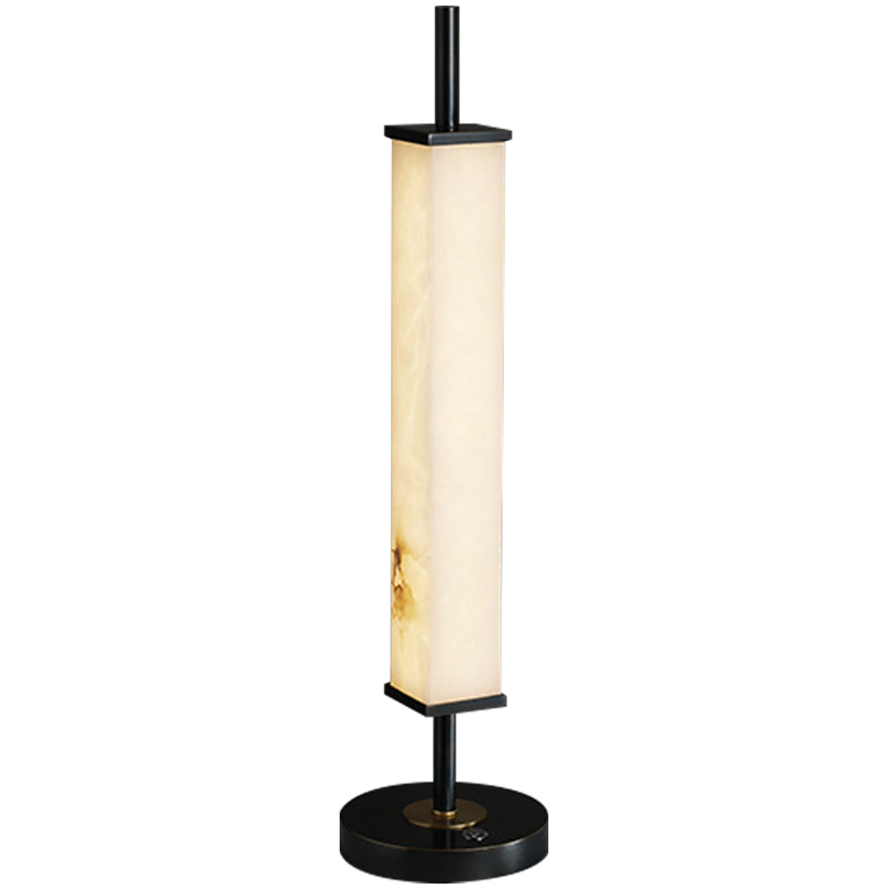 Настольная лампа Gaelle Modern Marble Table Lamp Темная медь Черный Белый Мрамор Bianco в Екатеринбурге | Loft Concept 