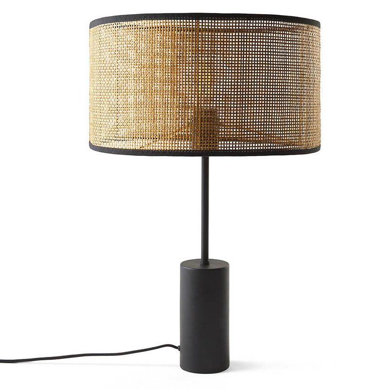 Настольная лампа Solvei Wicker Table lamp Черный Коричневый в Екатеринбурге | Loft Concept 