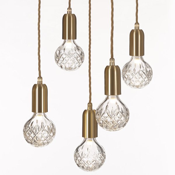 Подвесной светильник lee broom Ceare Crystal Bulb Chandelier Золотой в Екатеринбурге | Loft Concept 