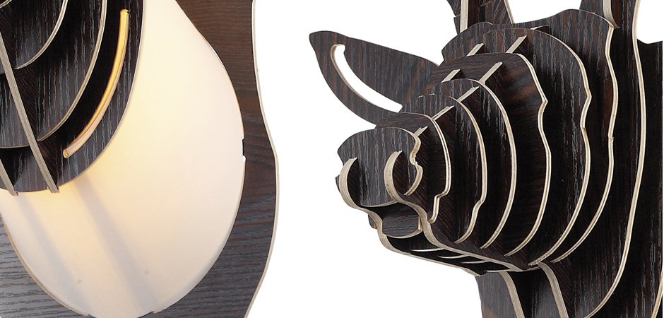 Бра Олень Cardboard Deer Wall Lamp dark - Loft-Concept в Екатеринбурге