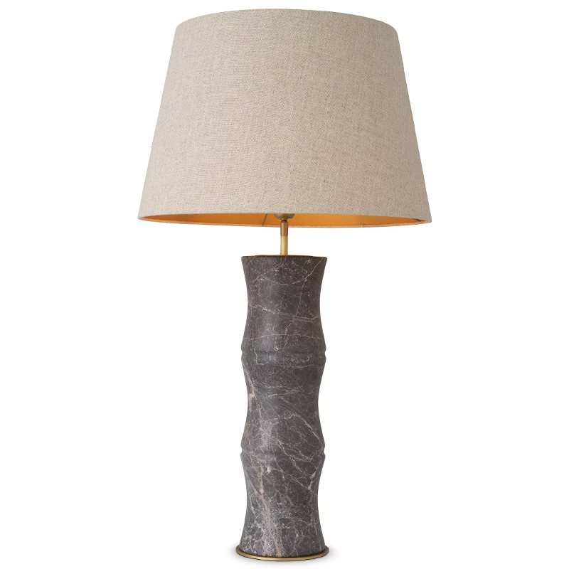 Настольная лампа Eichholtz Table Lamp Bonny Grey Бежево-серый Серый Латунь в Екатеринбурге | Loft Concept 