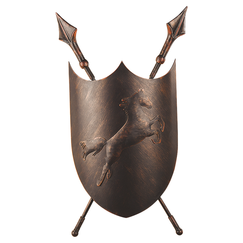 Бра Shield Horse Sconce Коричневый винтаж в Екатеринбурге | Loft Concept 