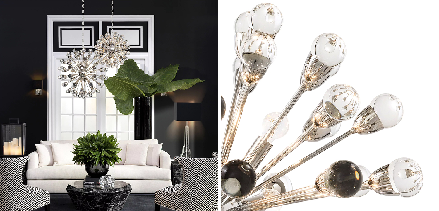 Люстра Eichholtz Chandelier Anto L Nickel - фото